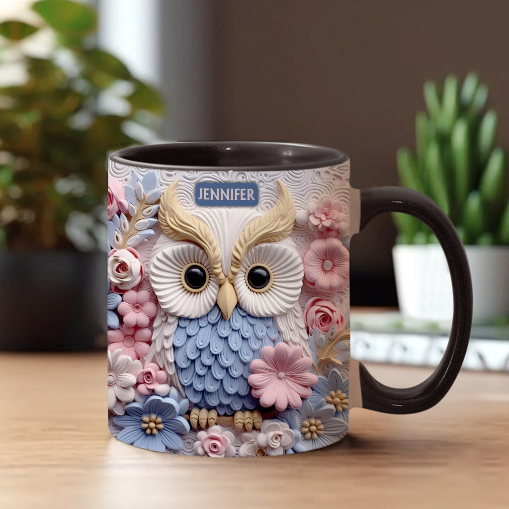 Beautiful Owl - Owl gift for boyfriend, girlfriend - Personalized Accent Mug