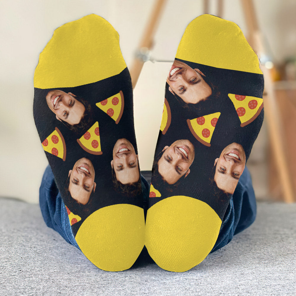 Funny Icon Pattern - Personalized Step Dad Socks