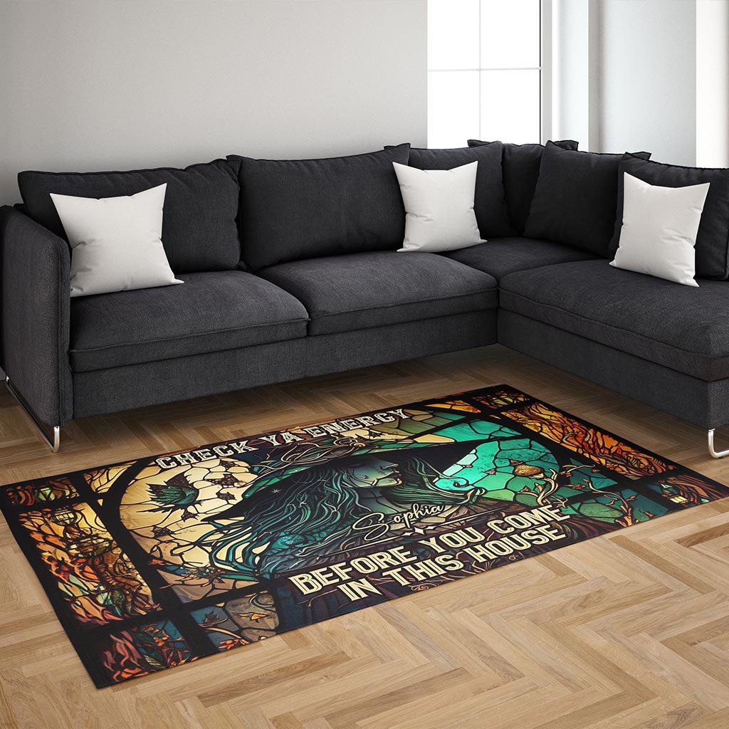 Check Ya Energy - Personalized Witch Rug