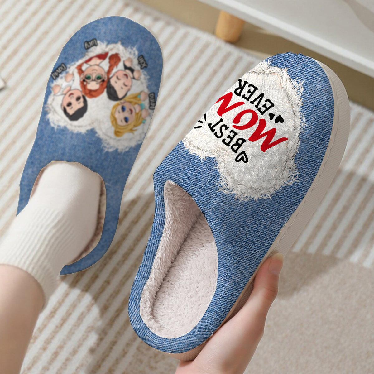 Best Mom Ever - Personalized Mother Slippers