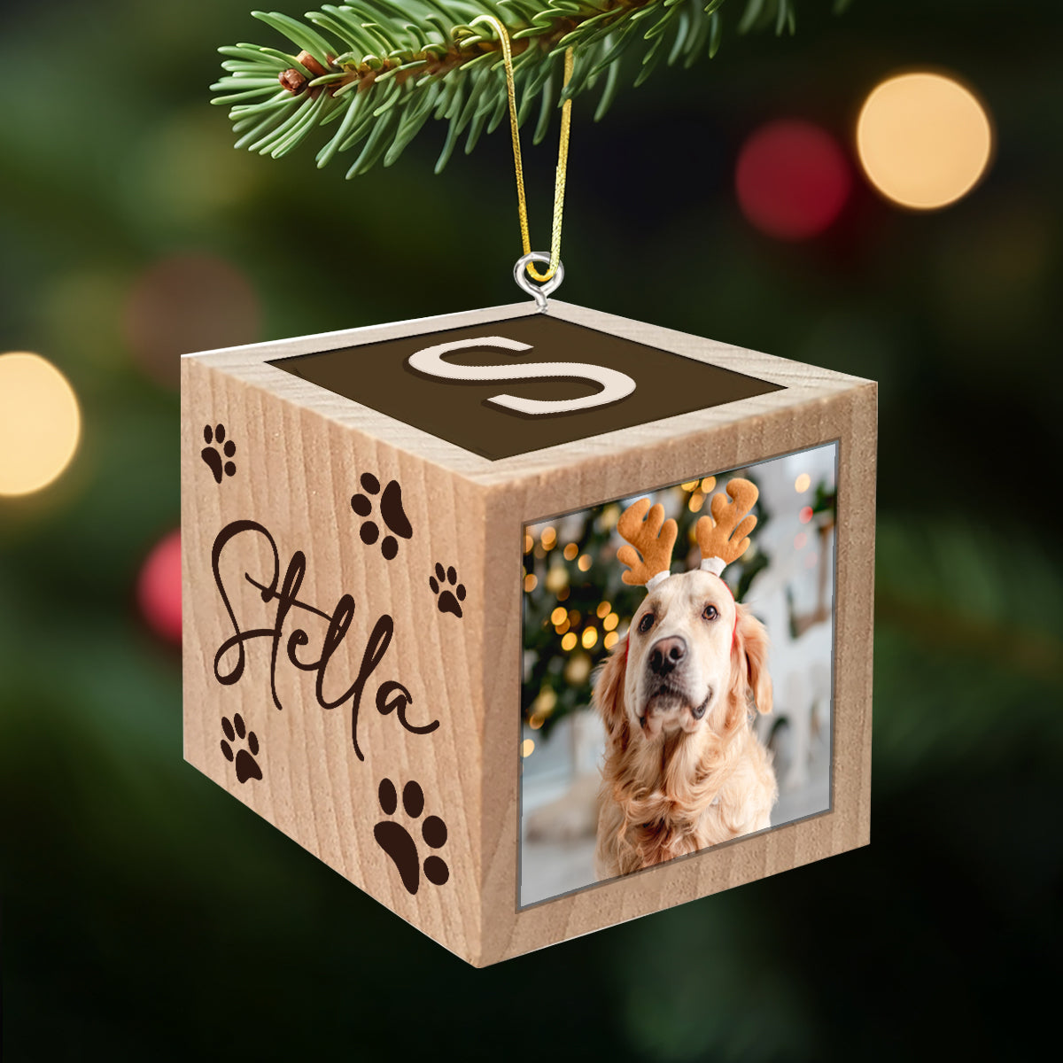 Merry Woofmas Meowy Christmas Block Ornament - Gift for dog lovers, cat lover - Personalized Block Ornament