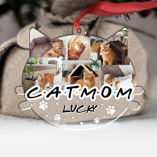 Cat Mom Dog Mom Cat Dad Dog Dad - Personalized Cat Ornament