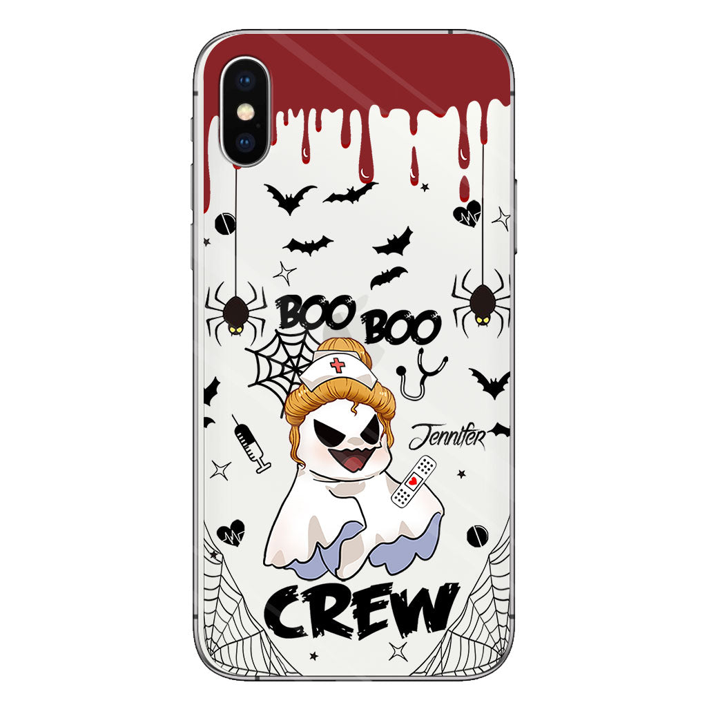 Boo Boo Crew - Personalized Nurse Clear Phone Case
