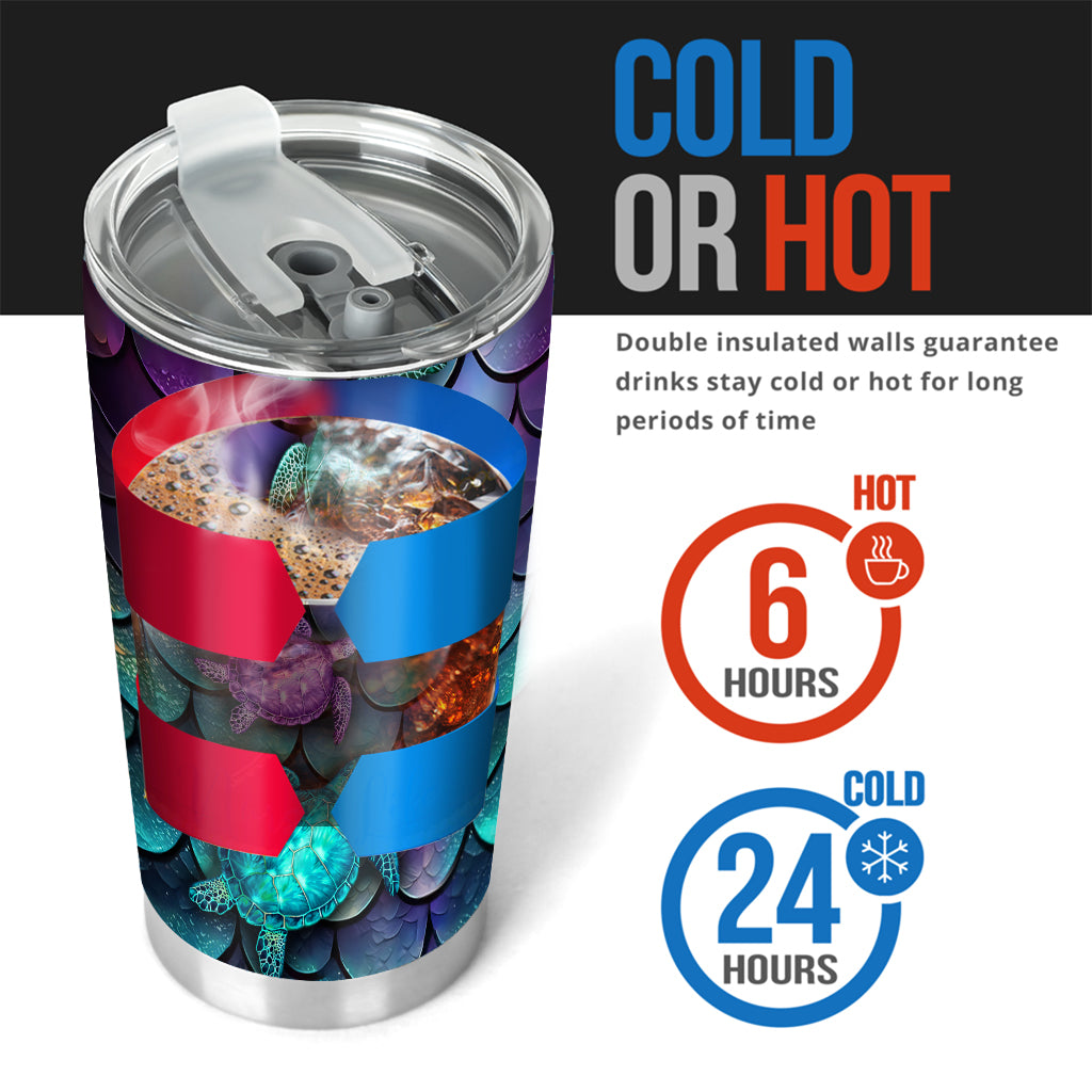 Beach Please Sea Turtle - Personalized Sea Lover Tumbler