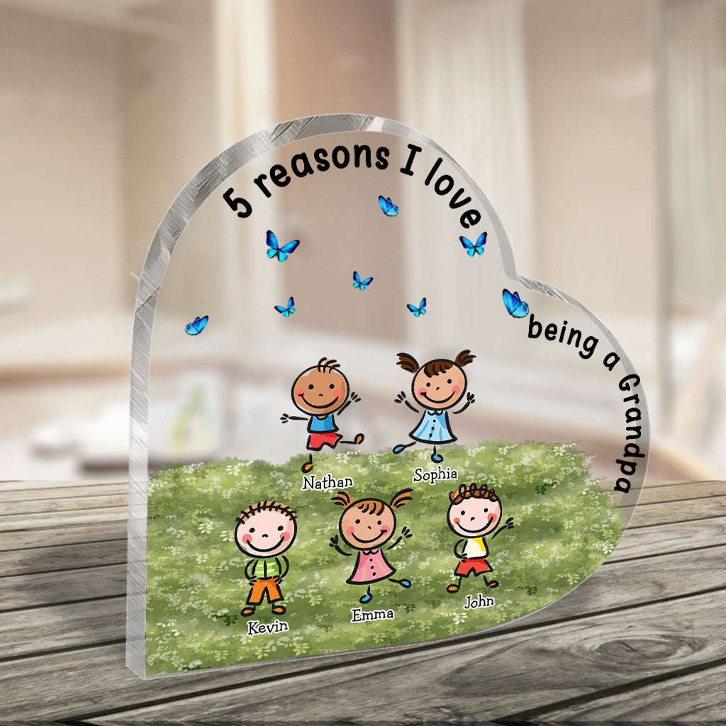 Love Being A Grandma - Gift for grandma, mom, aunt, grandpa - Personalized Custom Shaped Acrylic Plaque