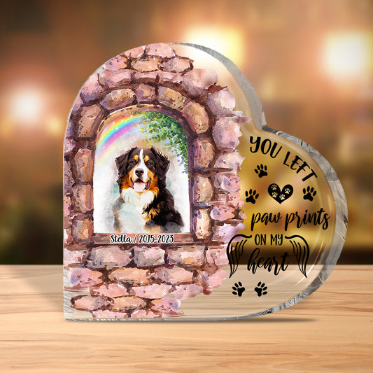 No Longer By My Side - Personalized Dog Custom Shaped Acrylic Plaque