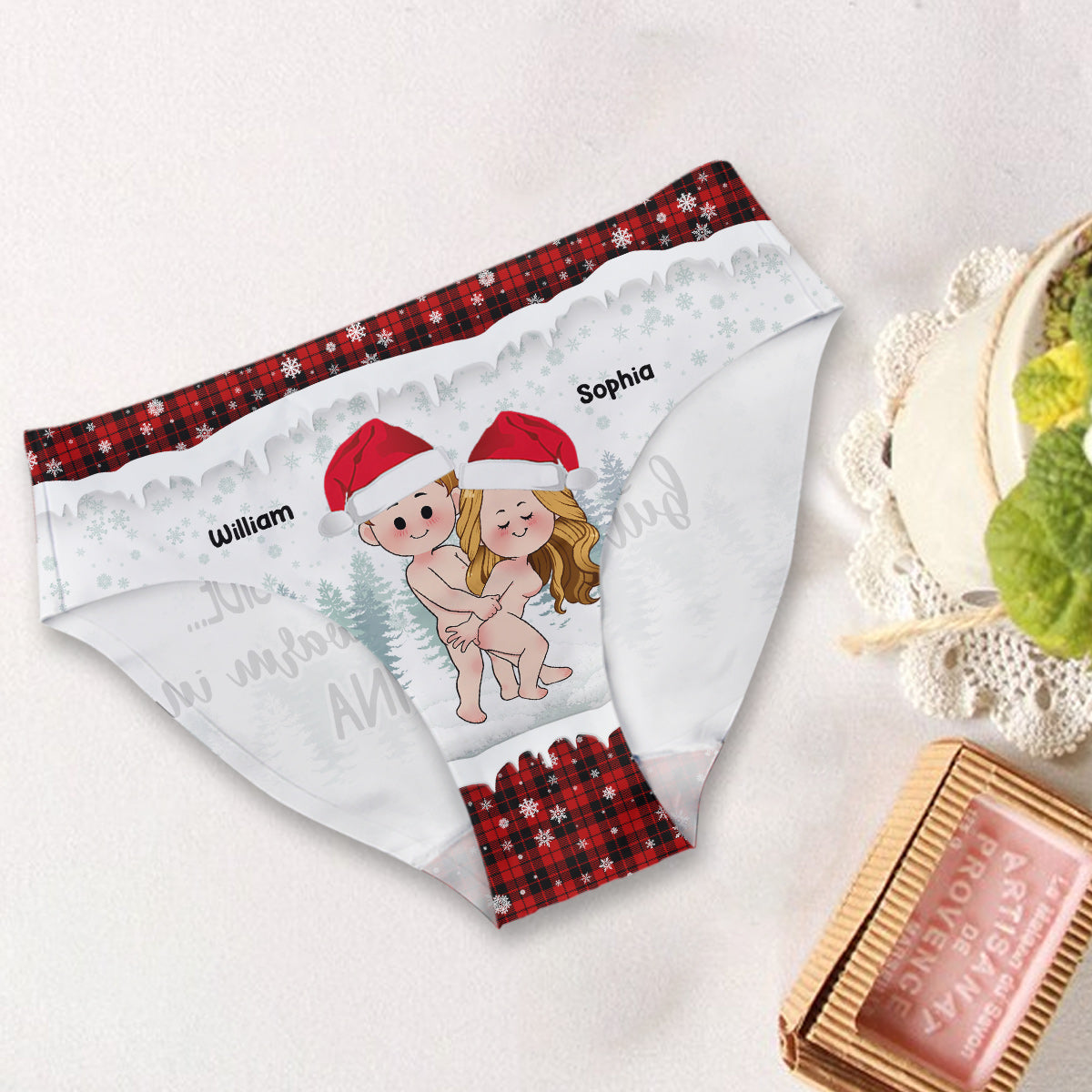 Baby It's Cold Outside - Personalized Couple Women Briefs