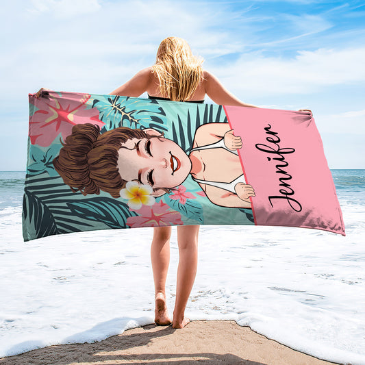 Beach Lover - Personalized Sea Lover Beach Towel