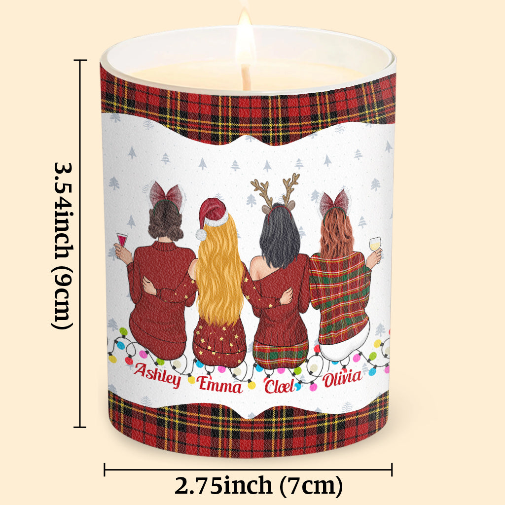 Coworkers Are Like Christmas Lights - Personalized Colleague Candle With Wooden Lid