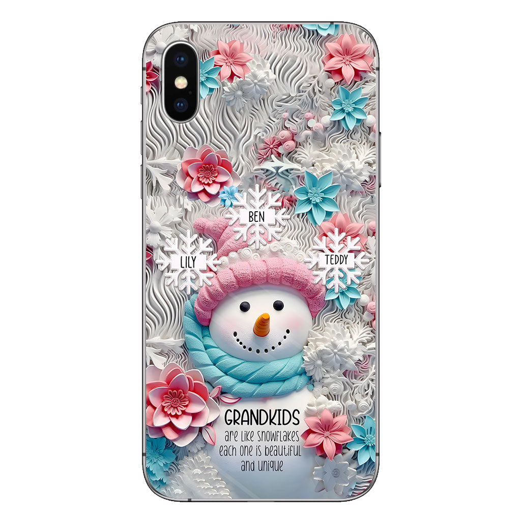 Grandkids Are Like Snowflakes - Gift for grandma - Personalized Phone Case