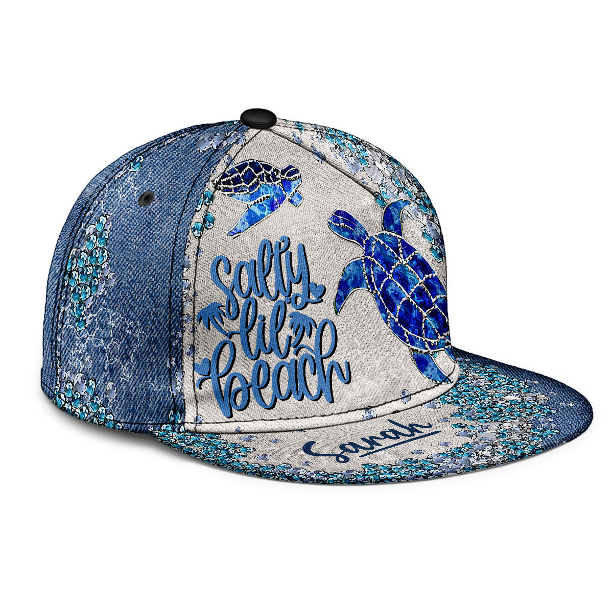 Turtle Bling - Personalized Turtle Snapback