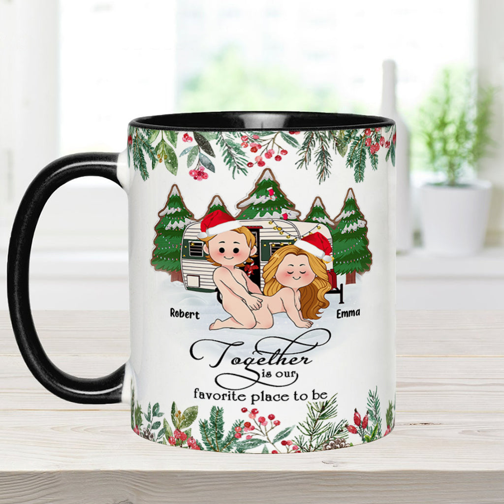 Together Is Our Favorite Place To Be - Personalized Camping Accent Mug
