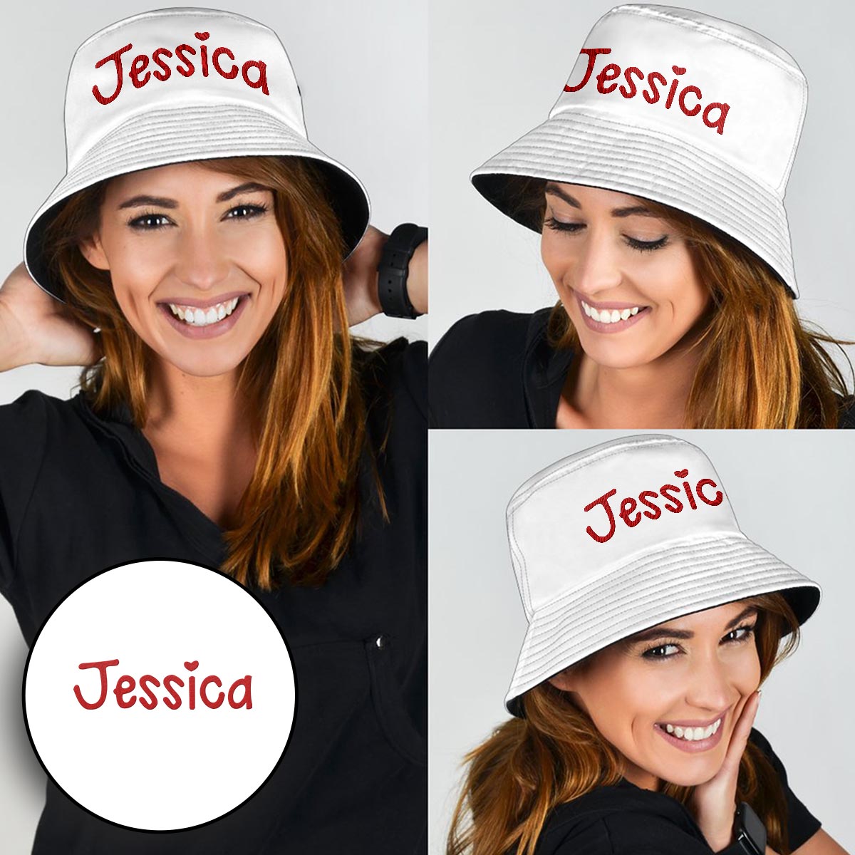 Custom Name - Personalized Bestie Embroidered Bucket Hat