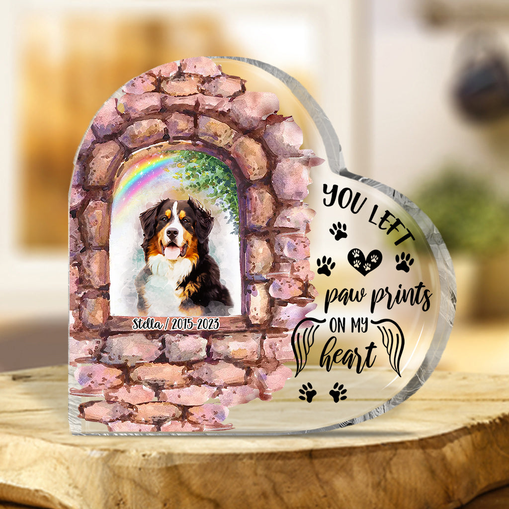 No Longer By My Side - Personalized Dog Custom Shaped Acrylic Plaque