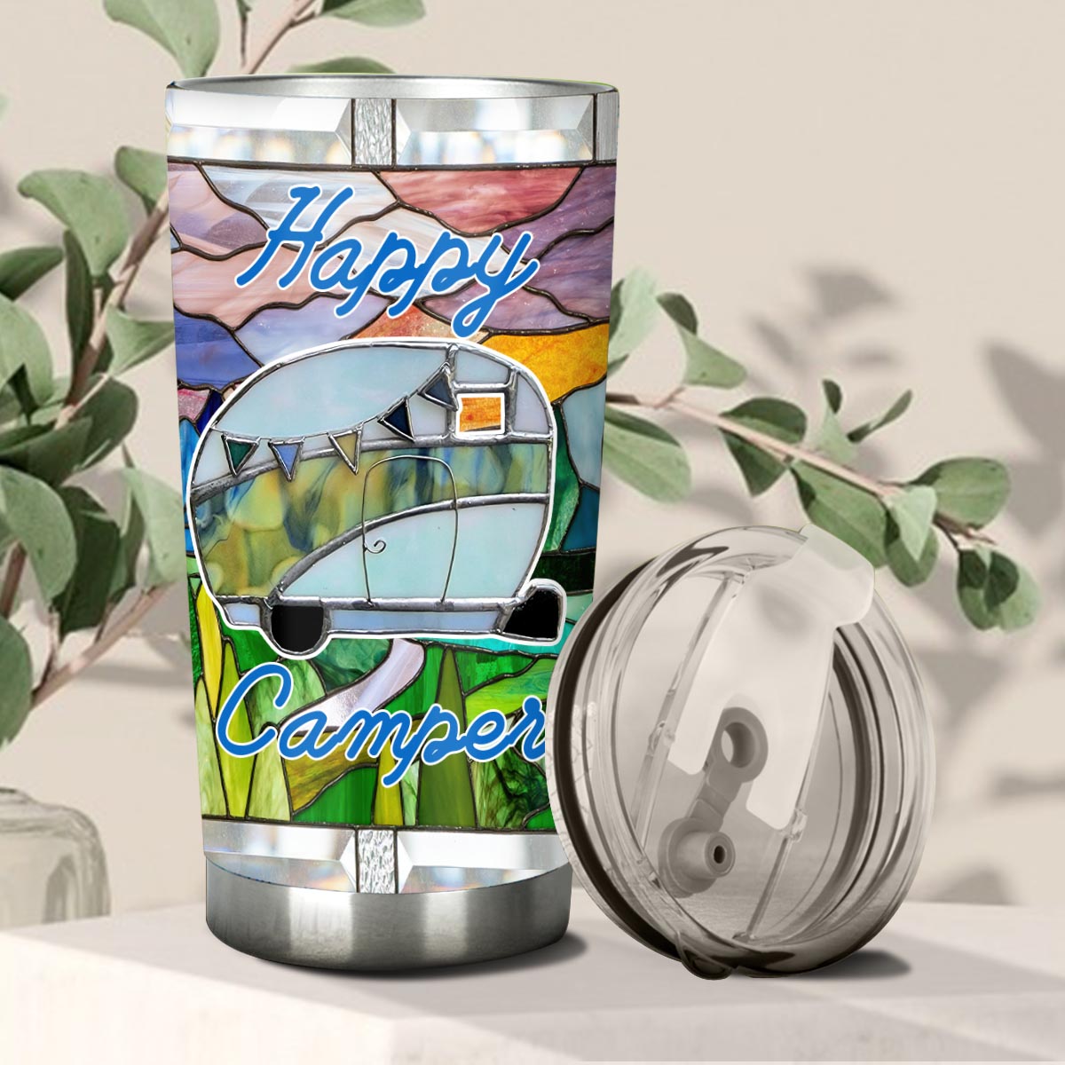 Happy Camper - Personalized Camping Tumbler