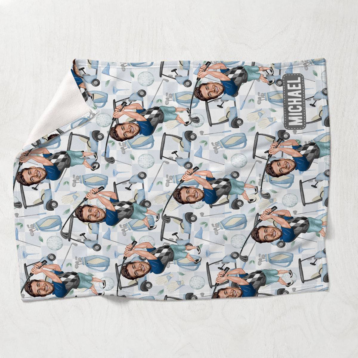 Gift For Golf Dad, Uncle, Husband...  - Personalized Golf Blanket