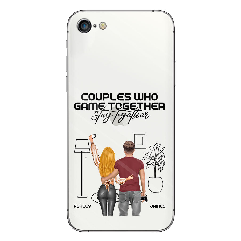 Couples Who Game Together Stay Together - Personalized Video Game Clear Phone Case