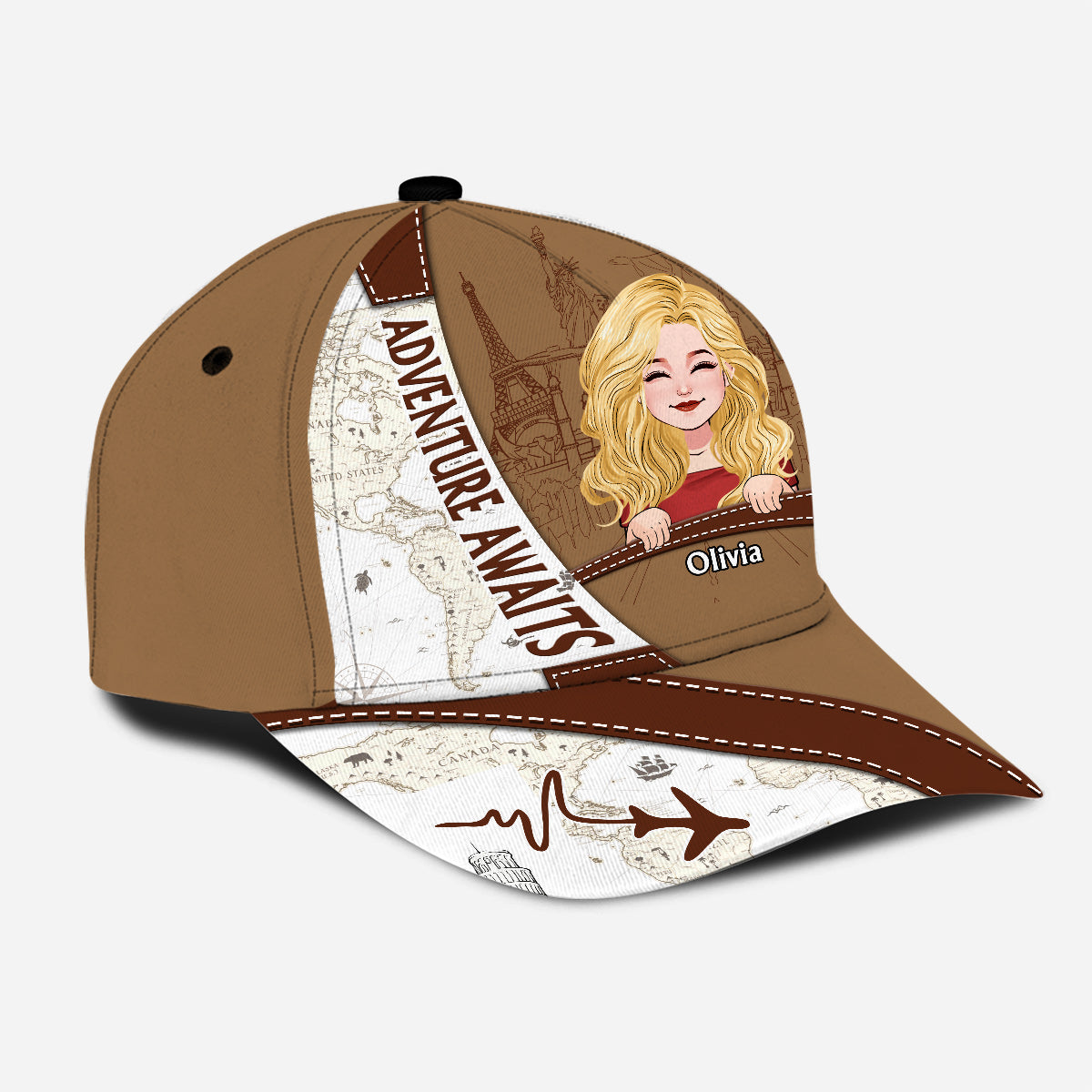Adventure Awaits - Personalized Travelling Classic Cap