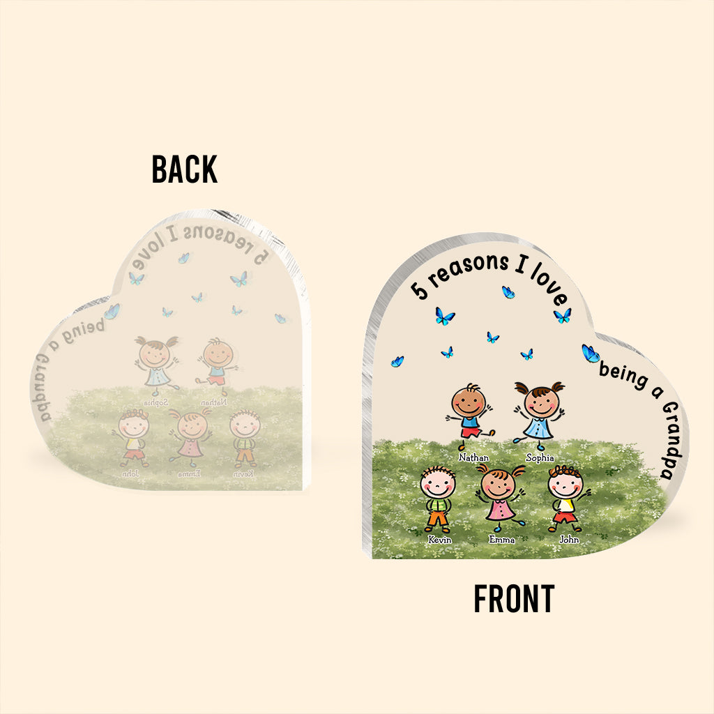 Love Being A Grandma - Gift for grandma, mom, aunt, grandpa - Personalized Custom Shaped Acrylic Plaque