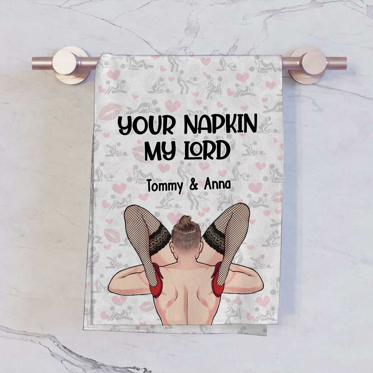 Your Napkin My Lord - Personalized Couple Towel