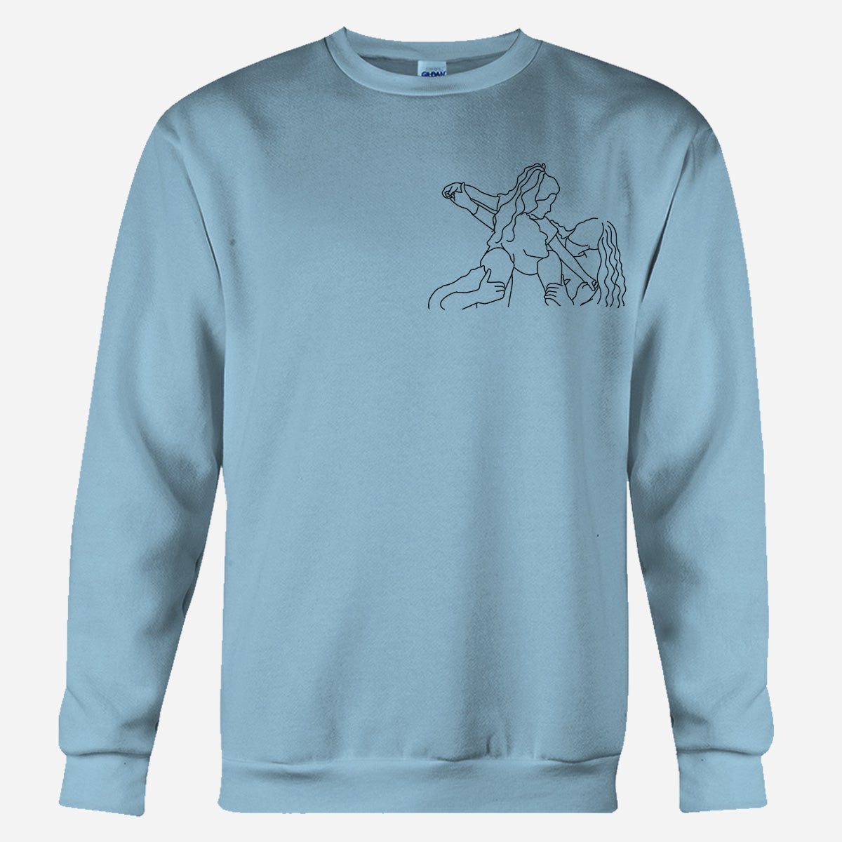 Custom Line Art - Personalized Family Embroidered Sweater