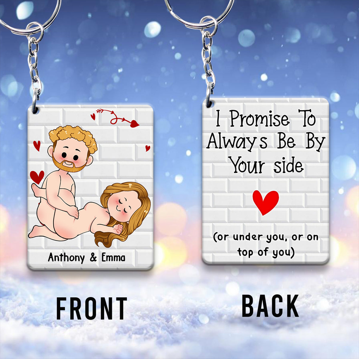 I Just Want You To Be Happy - Couple gift for husband, wife, boyfriend, girlfriend - Personalized Keychain