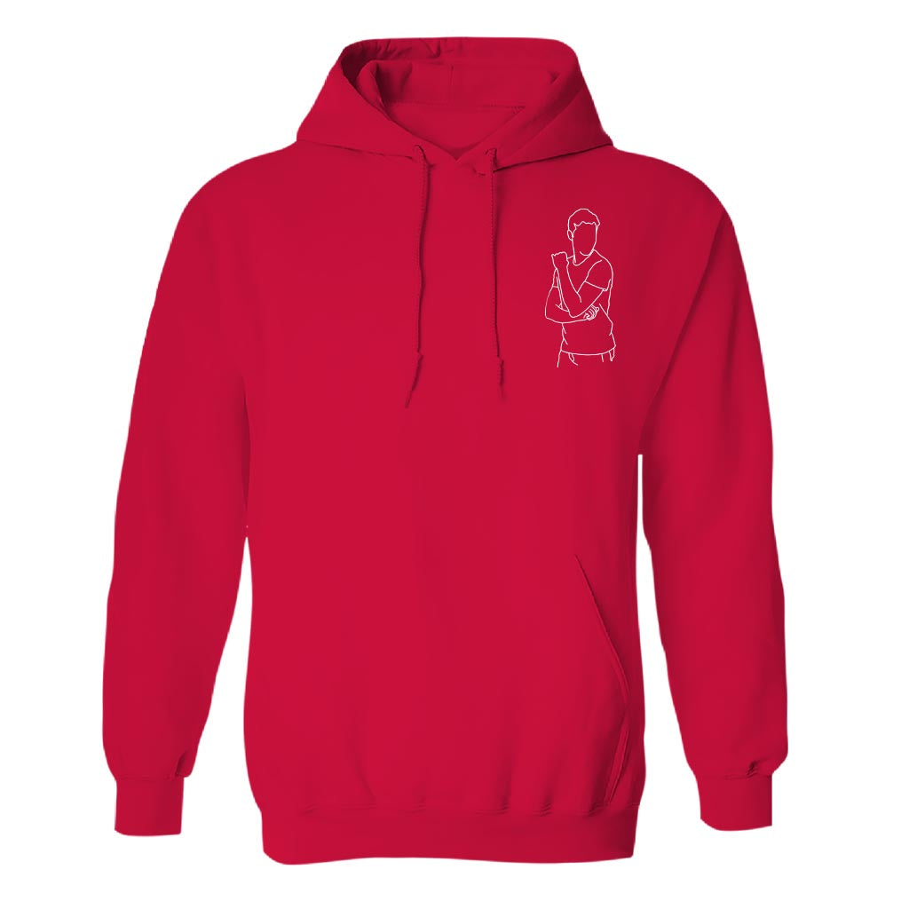 Custom Line Art - Personalized grandson Embroidered Hoodie