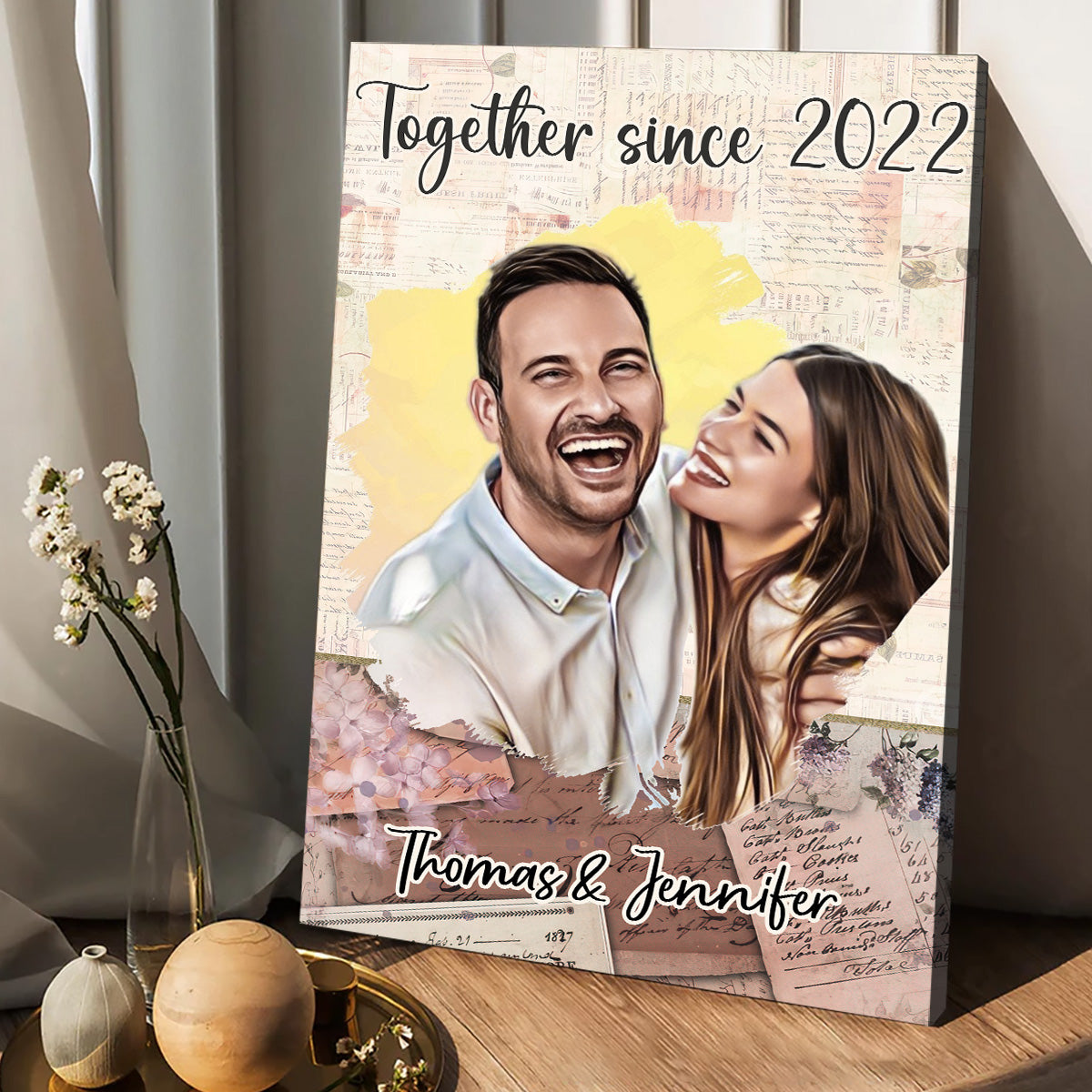 Together Since - Personalized Couple Canvas And Poster