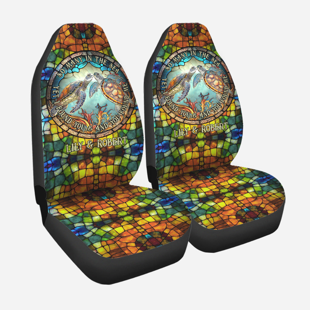 So Many In The Sea - Personalized Turtle Seat Covers