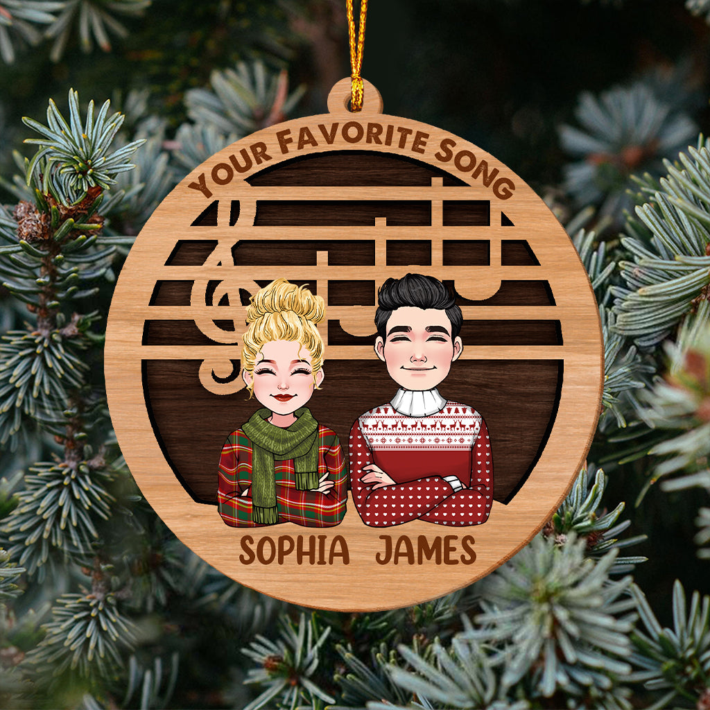 Our Favorite Song - Personalized Couple Ornament
