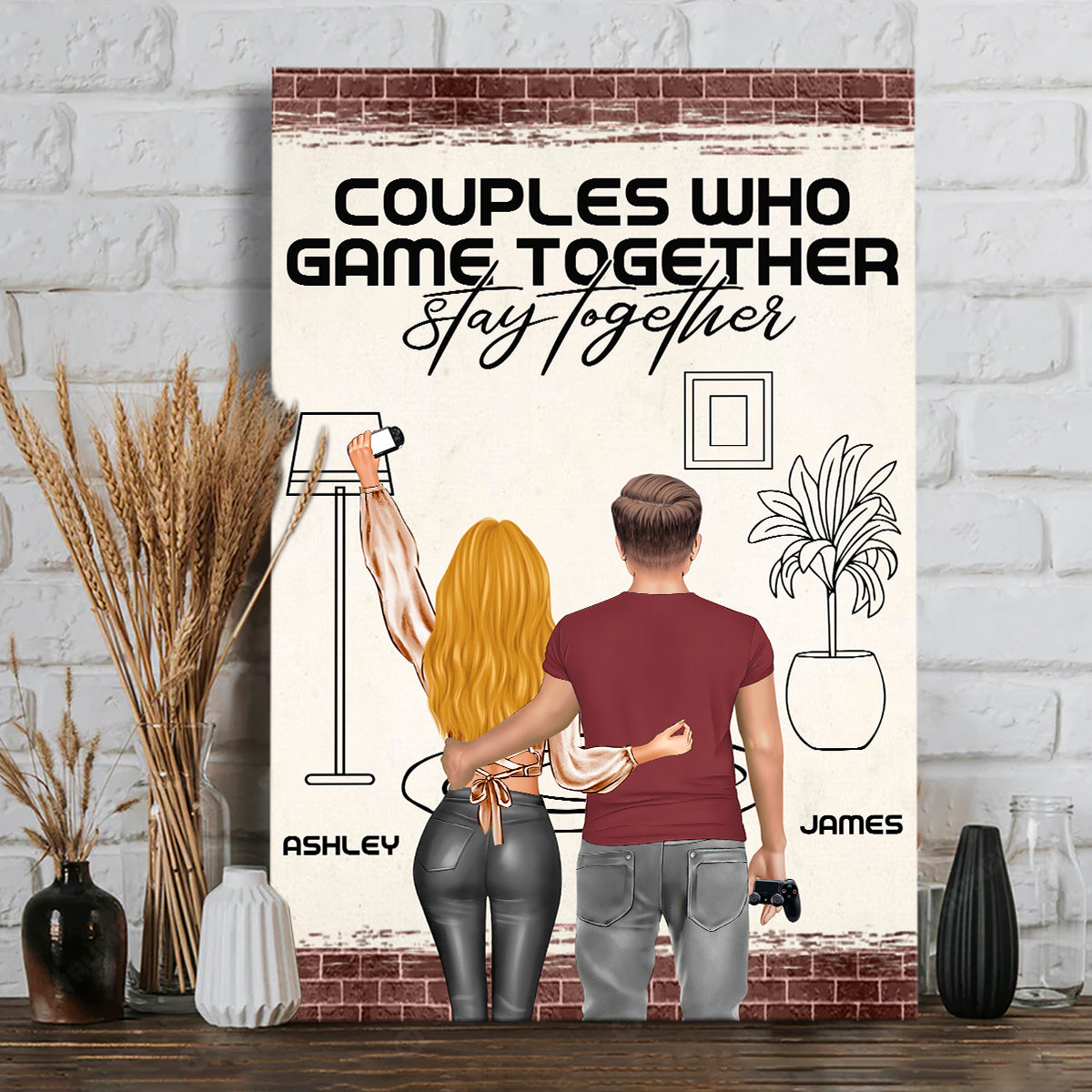 Couples Who Game Together Stay Together - Personalized Video Game Canvas And Poster