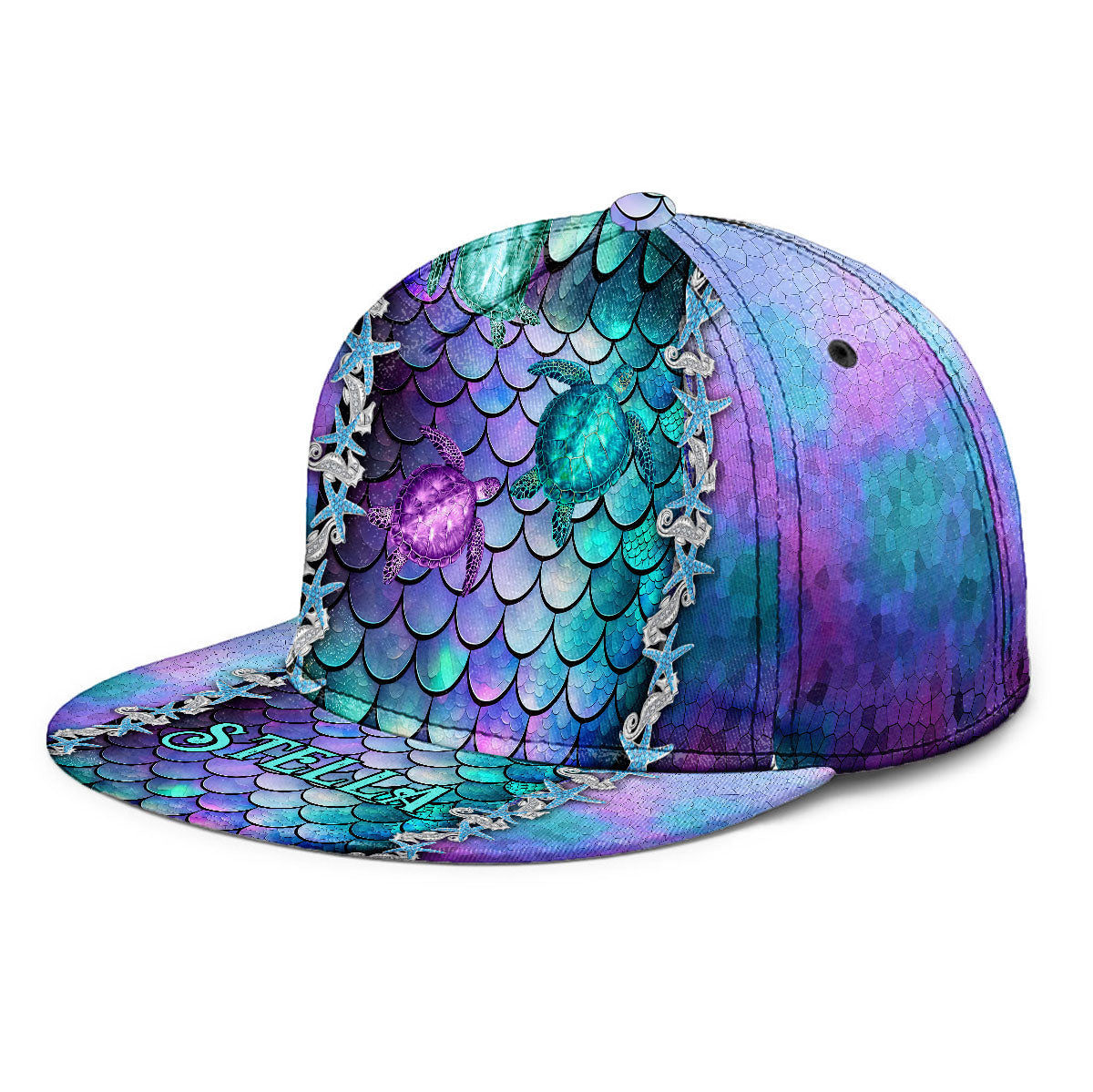 Legend Of The Blue Ocean - Personalized Turtle Snapback