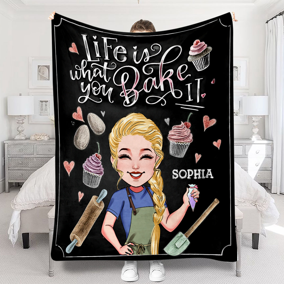 Life Is What You Bake It - Personalized Baking Blanket