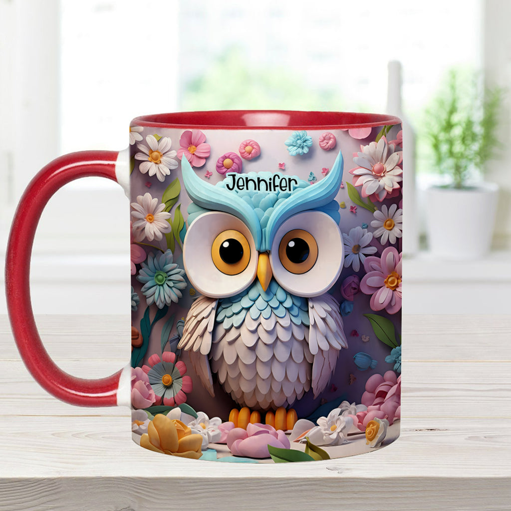 Cool Owl - Personalized Owl Accent Mug
