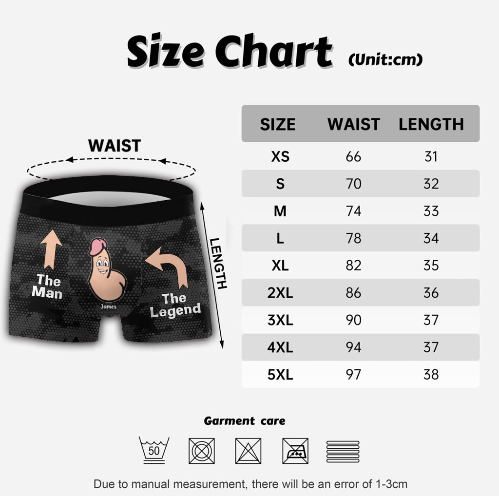 The Man The Legend - Personalized Couple Men Boxer Briefs