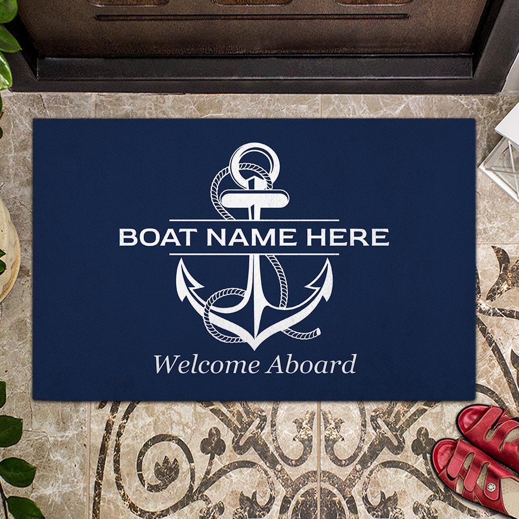 Welcome Aboard - Personalized Pontoon Doormat