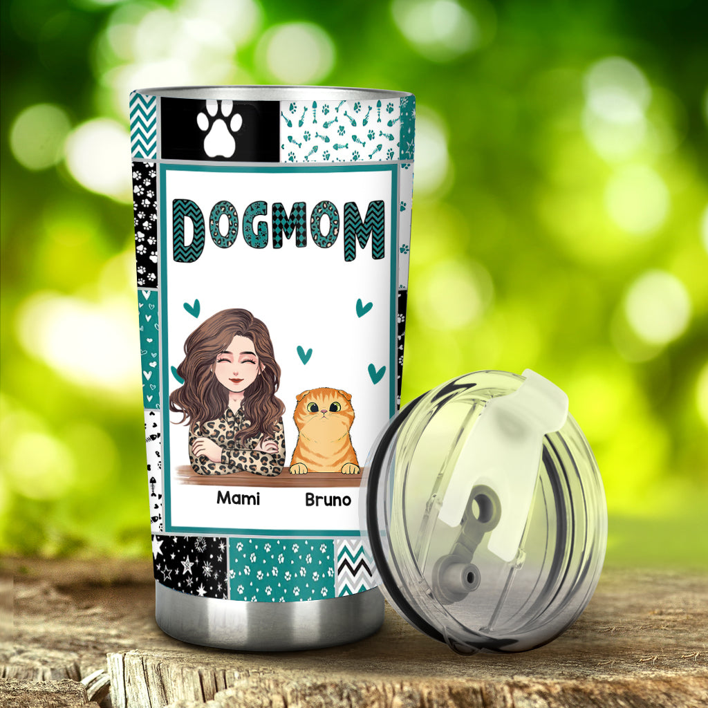 Fur Mom - Dog gift for cat lover - Personalized Tumbler