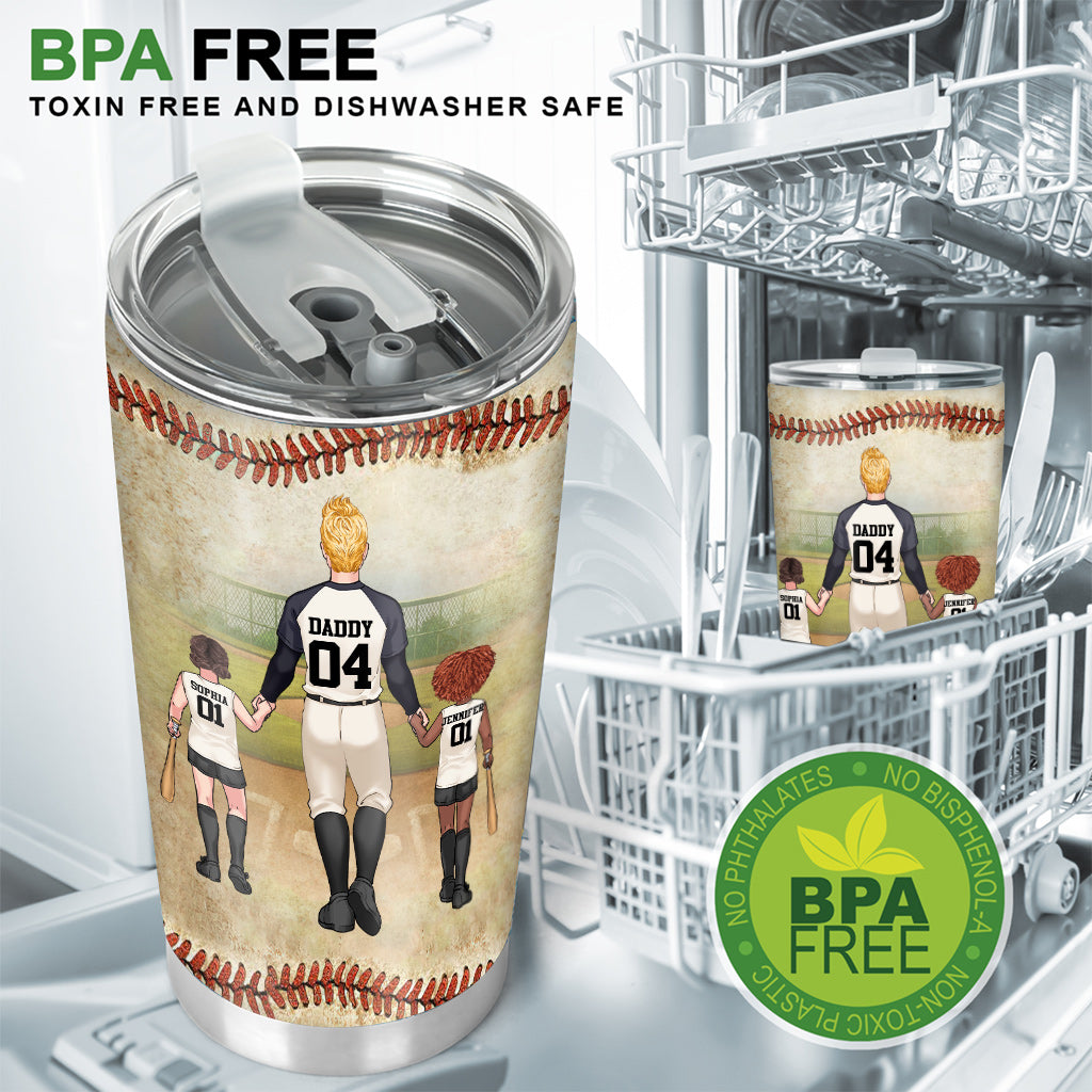 Behind Every Softball Player - Personalized Softball Tumbler