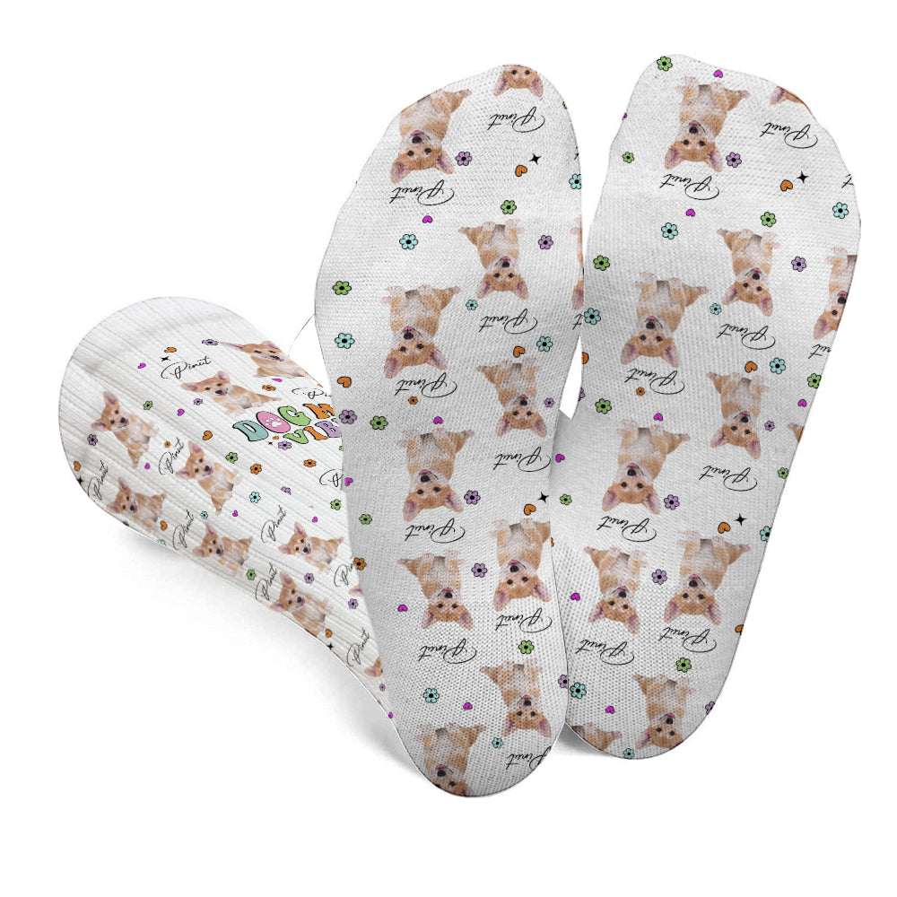 Dog Mom Vibes - Personalized Dog Socks