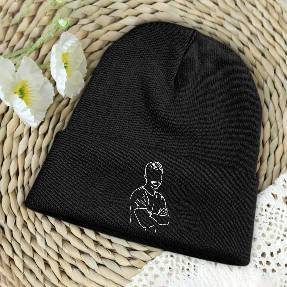 Custom Photo - Personalized Son Embroidered Beanie