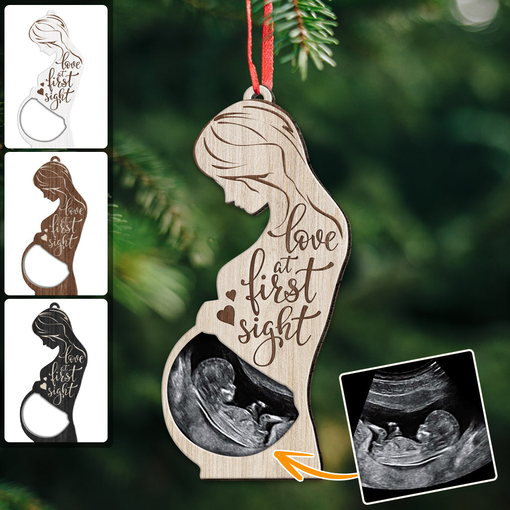 Love At First Sign - Personalized Pregnancy Ornament