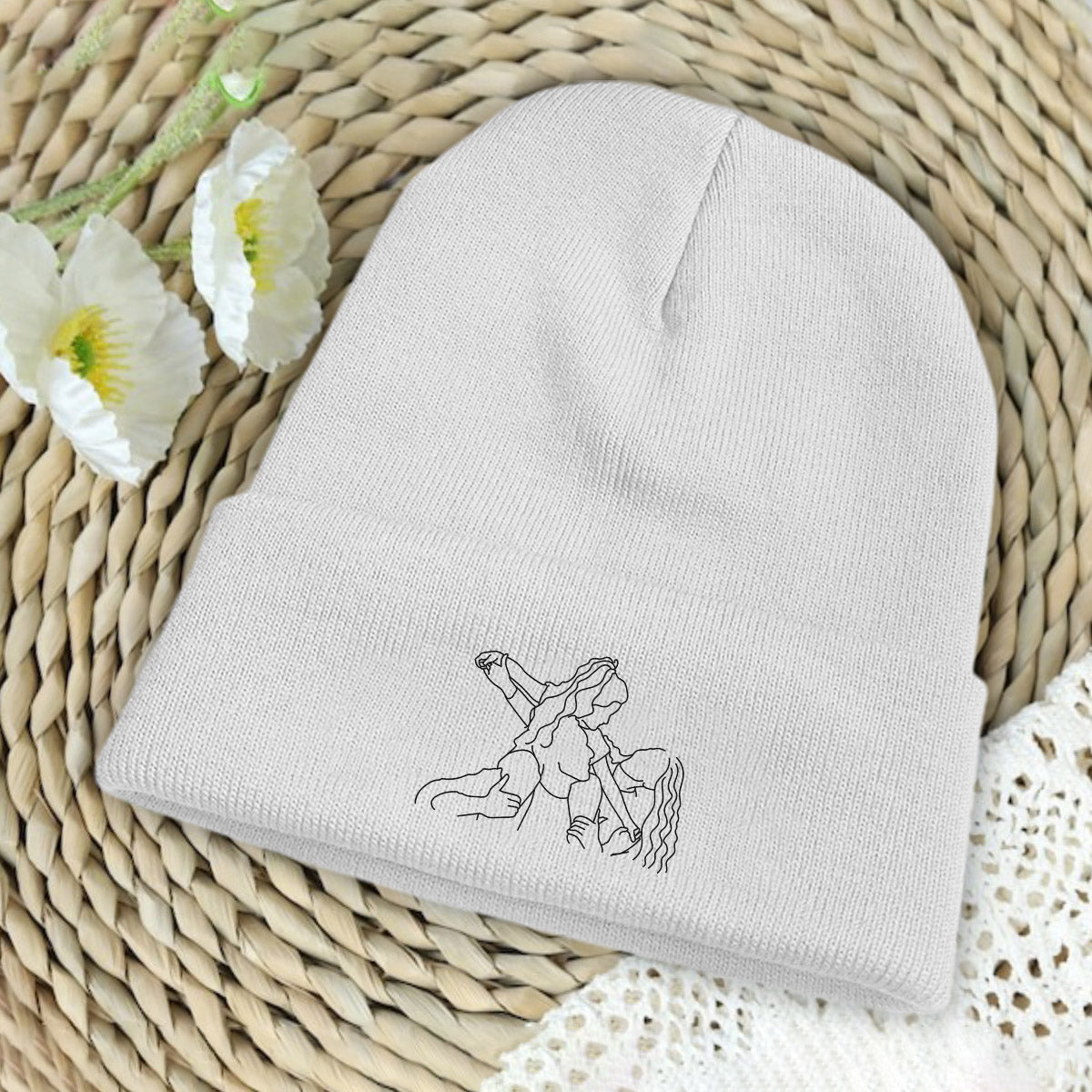 Custom Photo - Personalized Family Embroidered Beanie