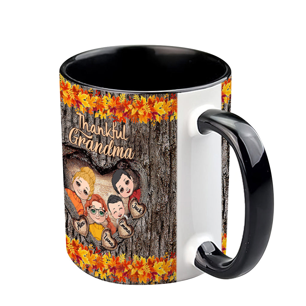 Thankful Grandma - Personalized Grandma Accent Mug