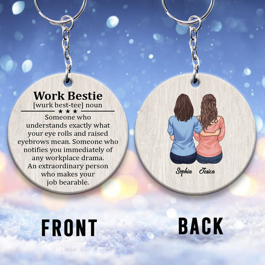 Work Bestie - Personalized Colleague Keychain