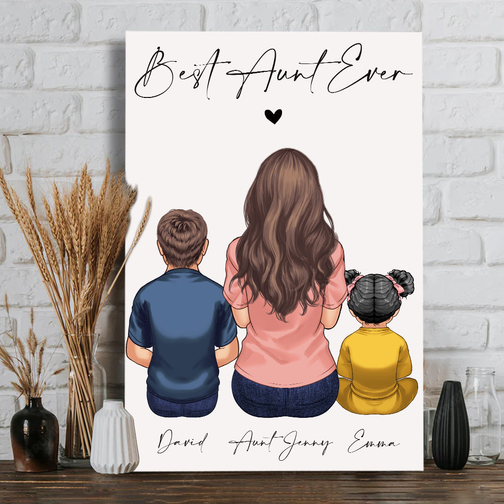 Best Aunt Ever - Personalized Aunt Canvas And Poster