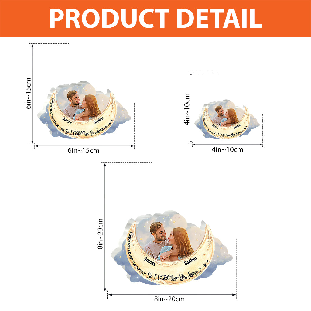 I Love You To The Moon And Back - Personalized Couple Custom Shaped Acrylic Plaque