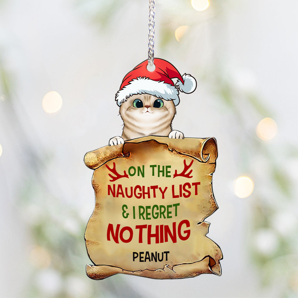 Naughty List - Personalized Cat Ornament