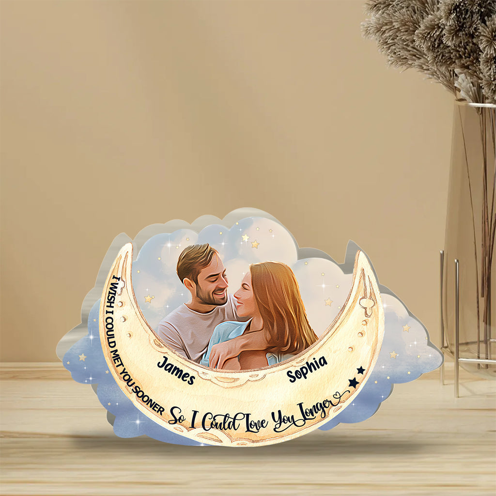 I Love You To The Moon And Back - Personalized Couple Custom Shaped Acrylic Plaque