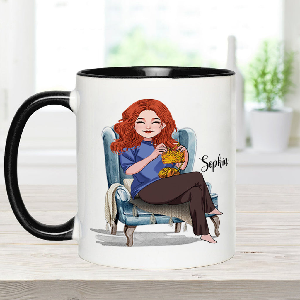 I'm A Hooker On My Spare Time - Personalized Crocheting Accent Mug