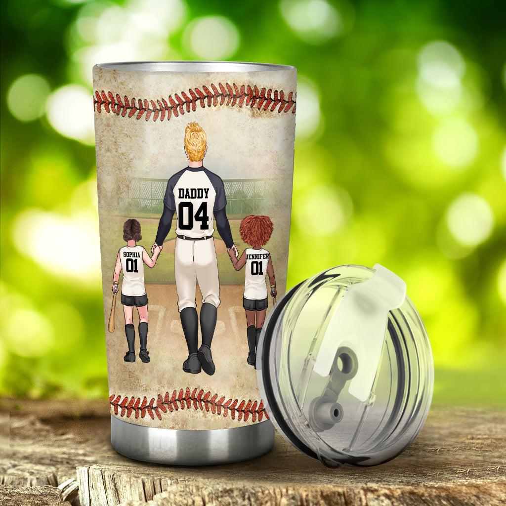 Behind Every Softball Player - Personalized Softball Tumbler